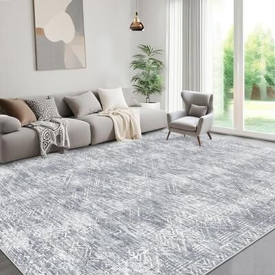Garvee Vintage Distressed Diamond Geometric Area Rug