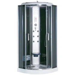 Vital Schwarz Hydromassage-Duschkabine Größe 80x80 cm