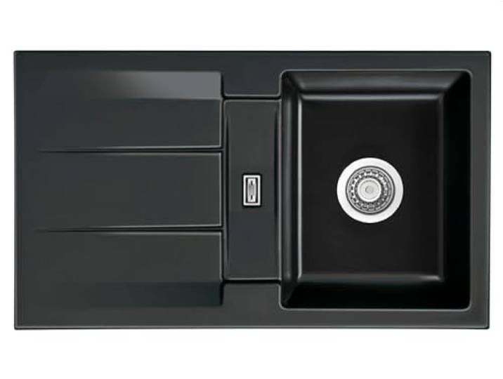 Systemceram Genea 87 Nero Keramik-Spüle Handbetätigung