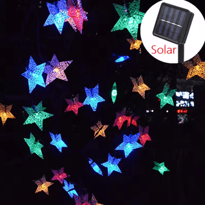 Inspire Curations Solar Star String Lights Waterproof 8 Mode Outdoor Fairy Lights star Multicolor 5m 20leds