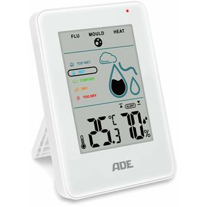 ADE Thermo-Hygrometer WS2310-1, digital, weiß, von 0 bis 50°C, innen
