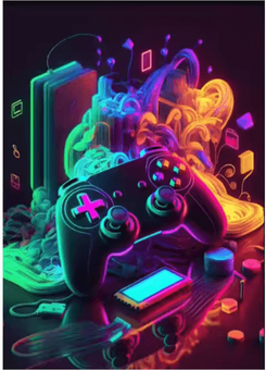 Inspire Curations 3PCS Gaming Room Canvas Wall Art Punk Gamepad Posters For Gamer Room Decor zlh3592 30x40cm Unframed