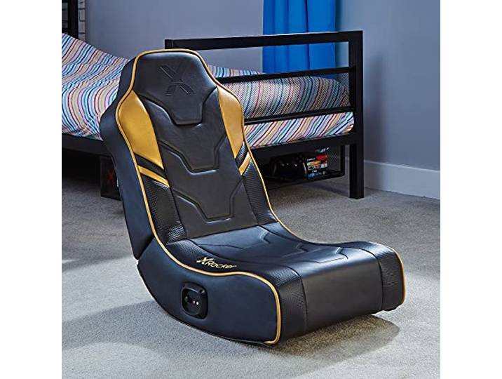 X Rocker Shadow 2.0 Floor Rocker Gaming Kinder Sessel mit 2.0 Audiosystem - Gold/Schwarz