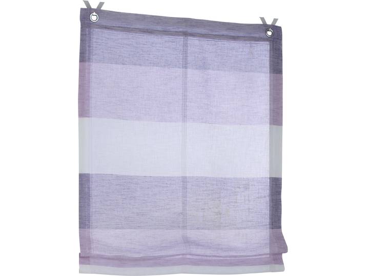 Raffrollo KUTTI Marit Gr. 1, bunt (lila, creme, rosa), B:45cm H:120cm, Obermaterial: 100% Polyester, Raffrollos, Raffrollo, halbtransparent, Polyester, Hakenaufhängung