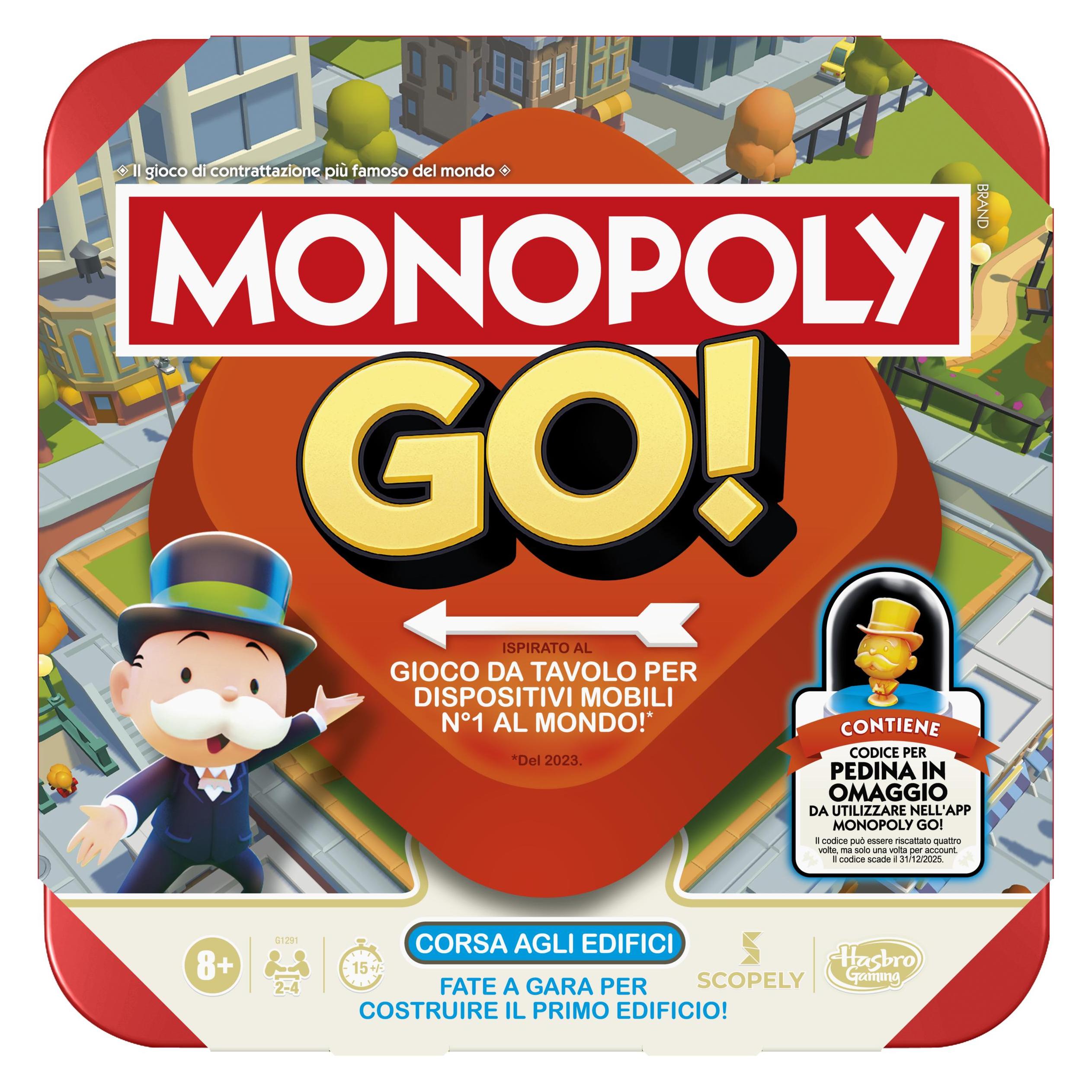 Hasbro Gaming Monopoly GO! Brettspiel (Italienisch, 2 - 4 Spieler) (G1291103)