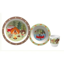 Gimex Adventure Kinder-Geschirr-Set 3-tlg.