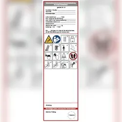 Grundplakette, Mobile Podestleitern, Folie, 225 x 65 mm - gem. EN 131 - 65x225 mm Folie selbstklebend