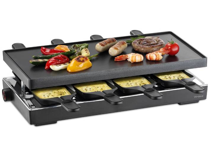 TRISA Raclette Style für 8 Personen , schwarz, Raclettes, Raclette