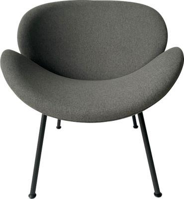 meet by Paperflow Sessel SMILE, Polyurethanschaum, bis 120 kg, Stahl & Polyester, schwarz & anthrazit
