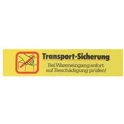 Supra Ratiopac PVC-Signalklebeband »Transport-Sicherung« schwarz