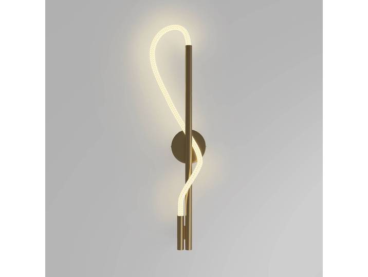 Maytoni Wandlampe Tau, messing / gold, für Wohn- / Esszimmer, Aluminium, Modern, LED Wandleuchte, Wandlampe Innen