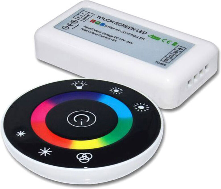 Isoled Wireless Touch Rgb Pwm-Controller Mit Funk-Fernbedienung Round, 12-24v Dc 3x4a