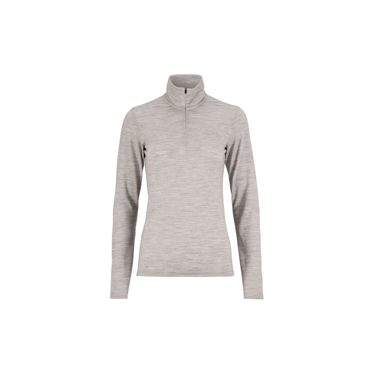 Craft Wool 95 Half Zip Long Sleeve Women grey melange (950M) XXL C18168-950M-8