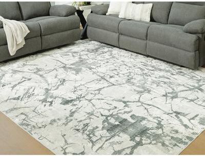 Signature Design by Ashley Tobinbury Gray/Ivory Washable Area Rug