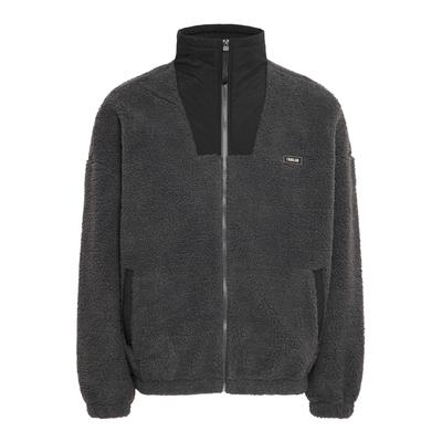 Fellimitatjacke SOLID "Fellimitatjacke SDMarkcom", Herren, Gr. XXL, grau (iron gate), Obermaterial: 100% Polyester PES., Jacken