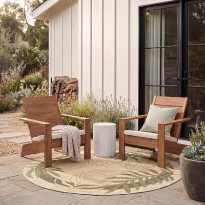 SAFAVIEH Courtyard Rhonda Botanical Indoor/ Outdoor Waterproof Patio Backyard Rug