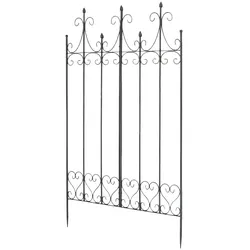 CLP Rankgitter Metall 130 cm hoch Flieder, stabile Rankhilfe für Kletterpflanzen, vormontiert, Landhausstil, Spalier Sichtschutz