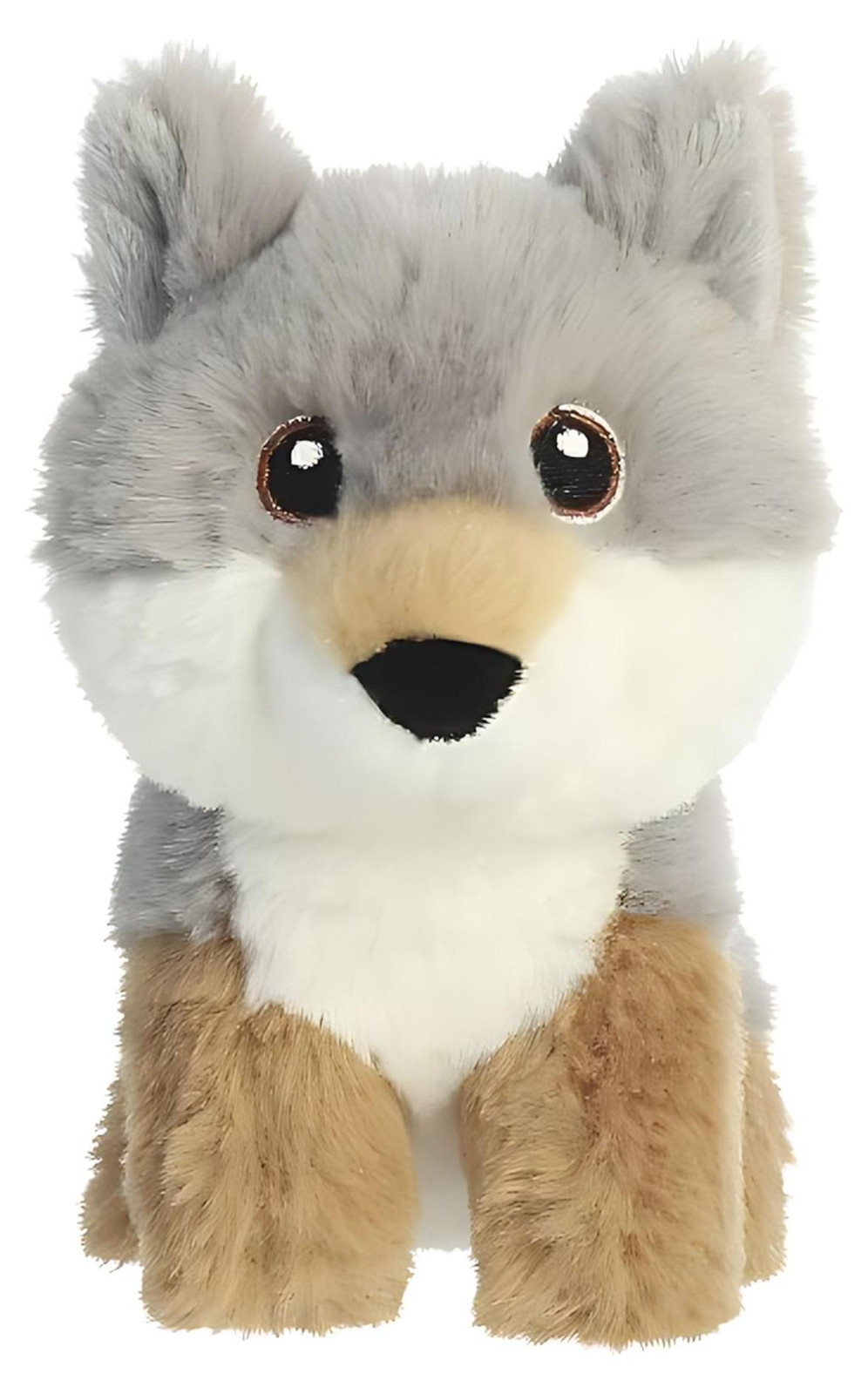 Aurora Eco Nation Plüschwolf Mini Wolf, zacht pluche, grijs, 13 cm