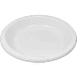 MONOUSO - Günstiger Wiederverwendbarer Tiefer Teller aus Weißem PS Ø22,0cm (600 Stück)