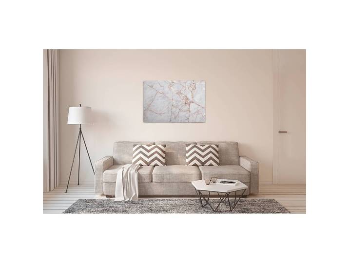 Tableau déco Grey Light Marble Polyester PVC / Épicéa Doré 90 x 60cm