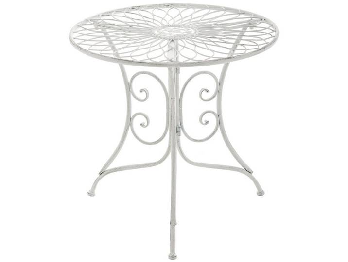 furnicato Beistelltisch Ariano 55x52 cm antik weiß (1-St)