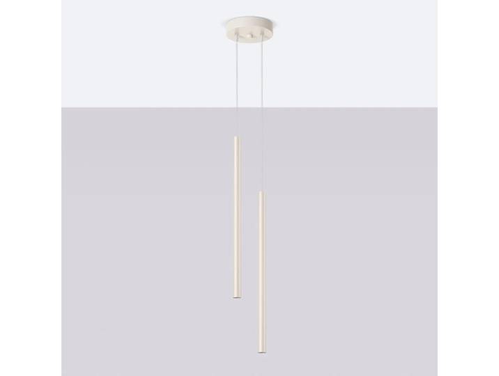 Lampe suspendue PASTELO 2 beige 2xG9 8W acier 104x15x15cm Sollux Lighting