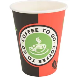 DELUKE® Coffee To Go Pappbecher 1000 Stück - 300ml Einwegbecher Kaffeebecher To Go Getränkebecher Pappe Becher Einweg Teebecher Partybecher