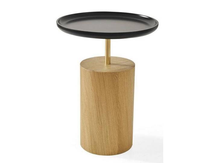 JVmoebel Beistelltisch Runder schwarzer Holztisch im modernen Design (1-St., Beistelltisch), Made in Europa