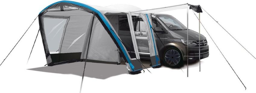 Brunner Air Travel II, Camping, Aufblasbarer Rahmen, Wegfahrbare Markise, 27,8 kg, Blau, Grau