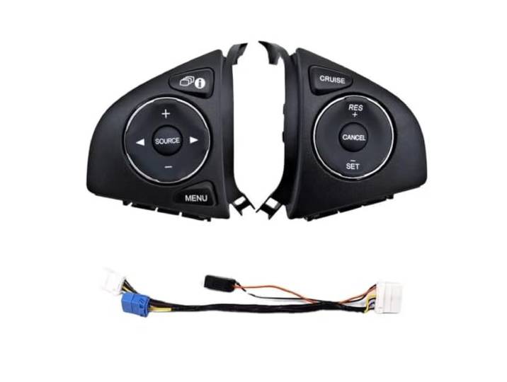 Auto Lenkradtaste Schalter Für Fit 2015–2018 Audio-Radio-Fernbedienung, Tempomat-Taste, Lenksteuerung(1-Switch plus cable)
