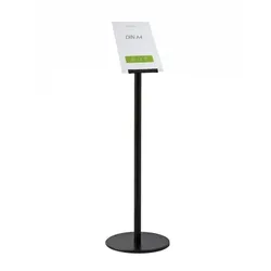 Edelstahl-Infoständer-System »Q« schwarz, DIN A3 schräg