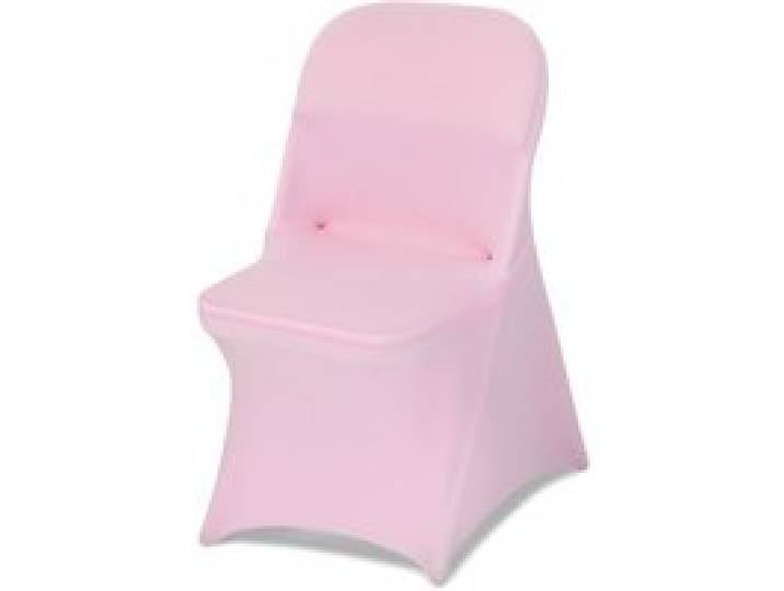 VEVOR Stuhlhussen Stuhlbezug Stretch 50 Stk. waschbarer & abnehmbarer Stuhlüberzug aus Polyester-Spandex für Hochzeitsfeiern Esszimmerbankette, passend für Klappstühle (45 x 46 x 77 cm) Pink