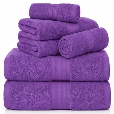 Ample Decor Ultra Soft Highly Absorbent Luxurious Cotton Towel Sets - Set of 6