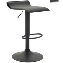 Décoshop26 - Barhocker x1 minimalistisches Design höhenverstellbar Fußstütze schwarzes PVC und schwarzes Metall 10_0006039
