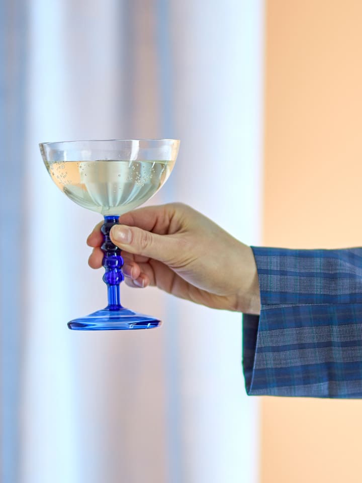 Bloomingville Cocktailglas "Noemi" in Transparent/ Blau - 230 ml - onesize