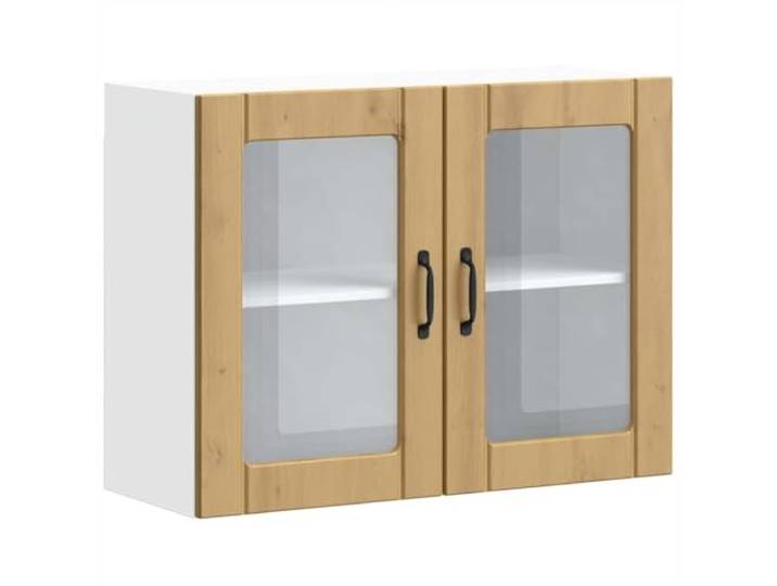 vidaXL Küchen-Hängeschrank mit Glastür Artisan-Eiche Holzwerkstoff