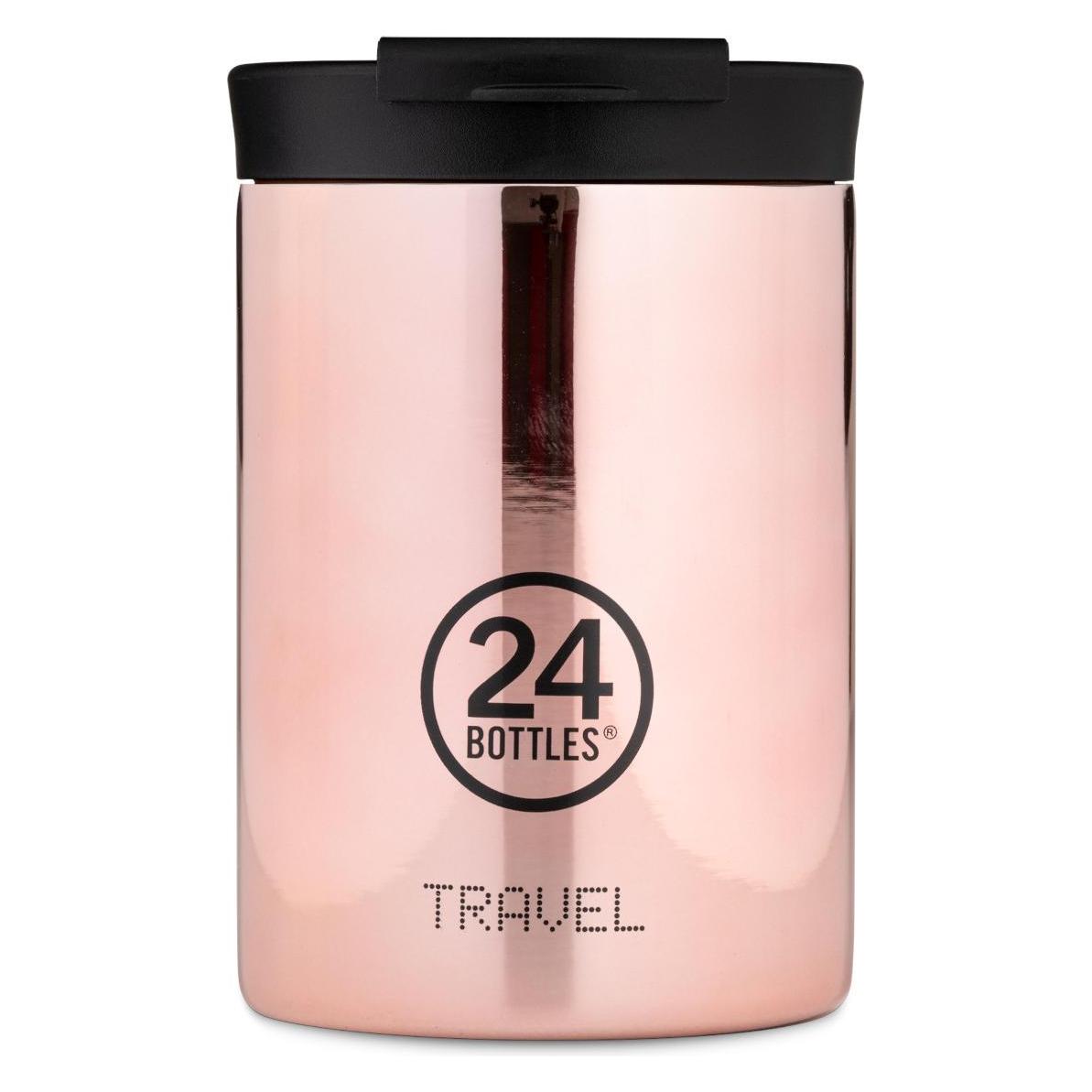 24 Bottles Travel Tumbler (Travel Tumbler 350ml Rose Gold)