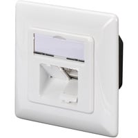 CAT.6A Datenanschlussdose, Aufputz, geschirmt, 2x RJ-45 LSA weiß, Klasse EA