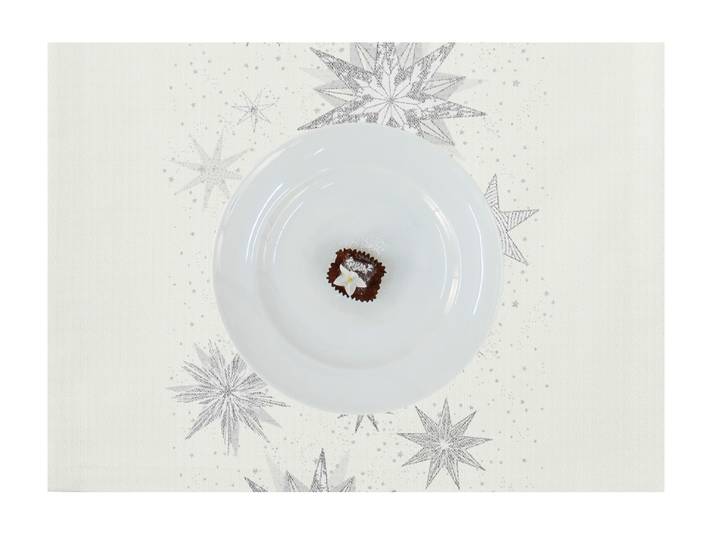 Set de table X-Mas Glam type B 35 x 0 x 48cm Blanc/Blanc