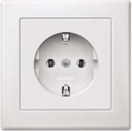 Merten Prise SCHUKO avec plaque de recouvrement complète pws MEG2301-1619 (MEG2301-1619)