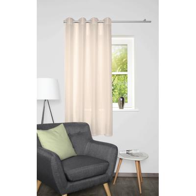 Vorhang HOME BASICS "BENOGA", beige, B:135cm H:175cm, Polyester, Gardinen, Ösenschal, Uni, Dekostruktur