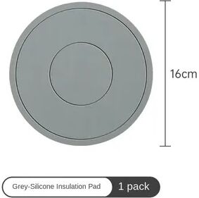 Youfap Market Thickened Silicone Coaster, High Temperature Resistant Round Mat, Microwave Oven Heat Insulation Placemat gray