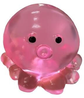 Friendly Fresh Finds Crystal Clear Octopus Stress Relief Fidget Toy Soft Slow Rebound Sensory Squeeze pink