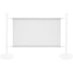 Oviala Business MobeventPro Weißes Banner für Trennpfosten - L100 x H69 cm