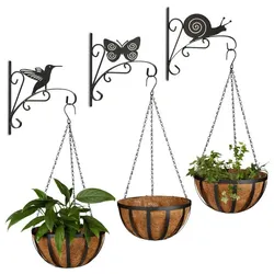 Relaxdays 6 tlg. Blumenset Hellbraun,Schwarz