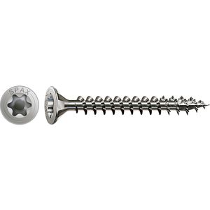 Spax Holzschrauben 1208001205505 T-STAR plus, aus Edelstahl A4, 12 x 550mm, Vollgewinde, Senkkopf, 25 Stück
