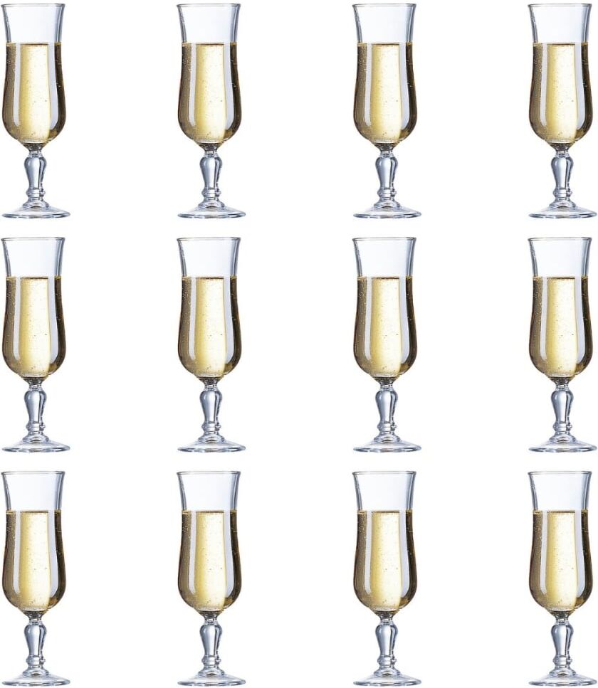 Arcoroc Juego de 12 copas flauta vidrio templado 15 cl