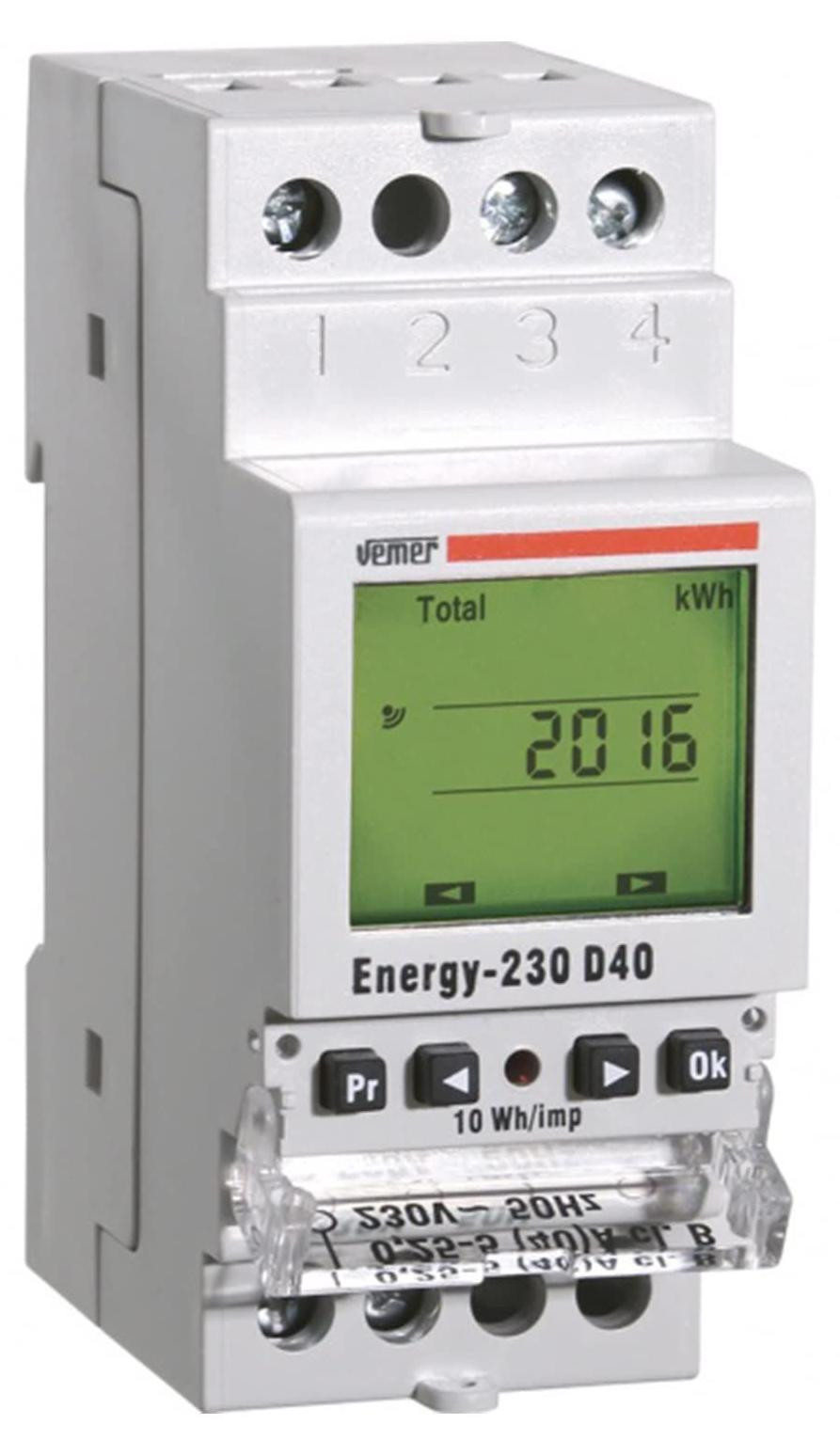 VE429710 Elektrische energiemeter – eenfasig – digitale verbruiksmeter met Lustrens