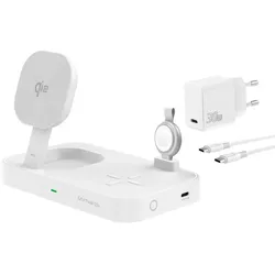 4smarts Qi2 Ladestation Trident mit MFi Fast Charger, weiß
