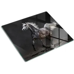 GLASPLATTE 60x52 cm Arabisches Pferd